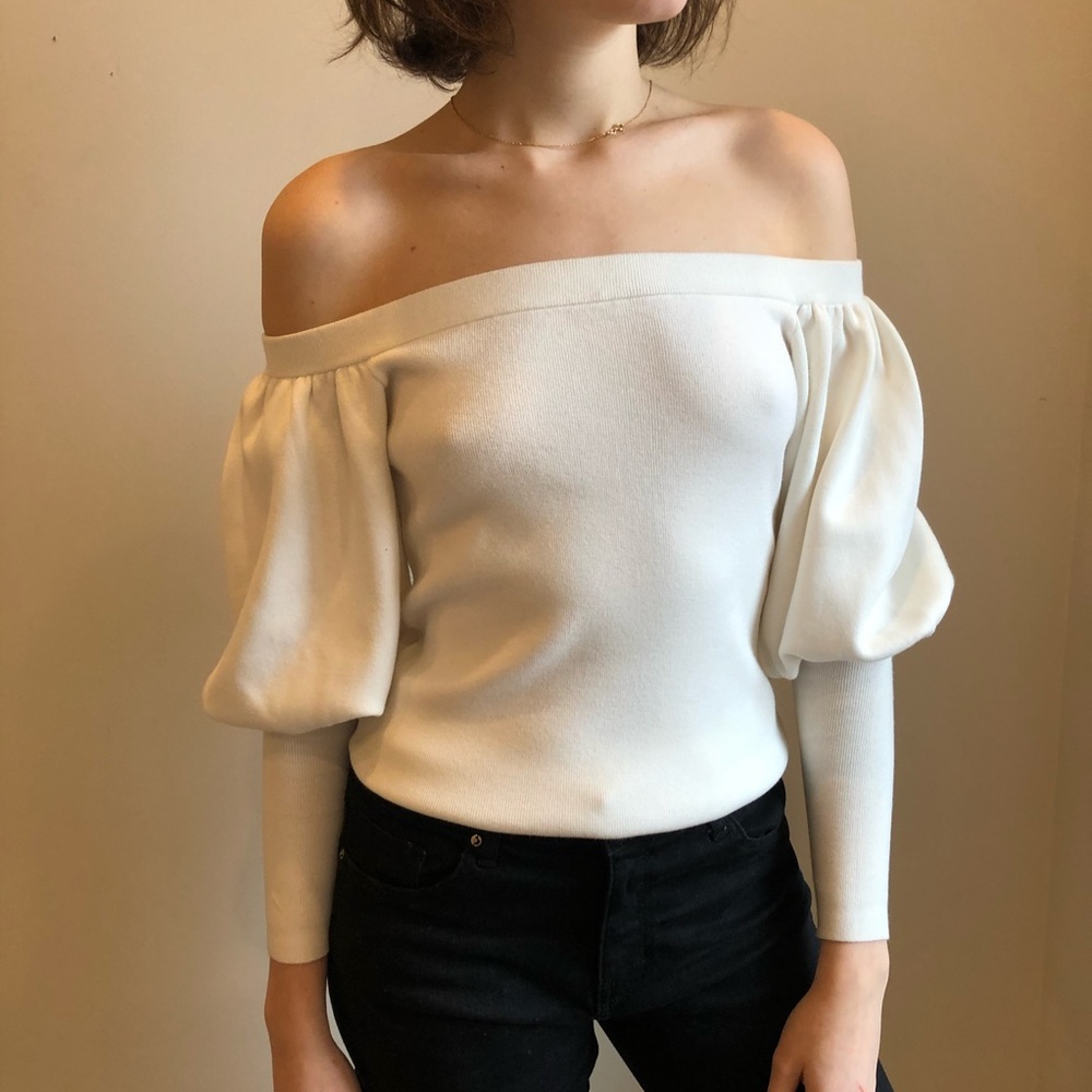 Club Monaco puffy sleeve sweater